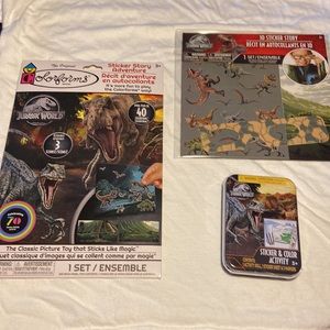 NEW Jurassic World sticker and activity bundle set